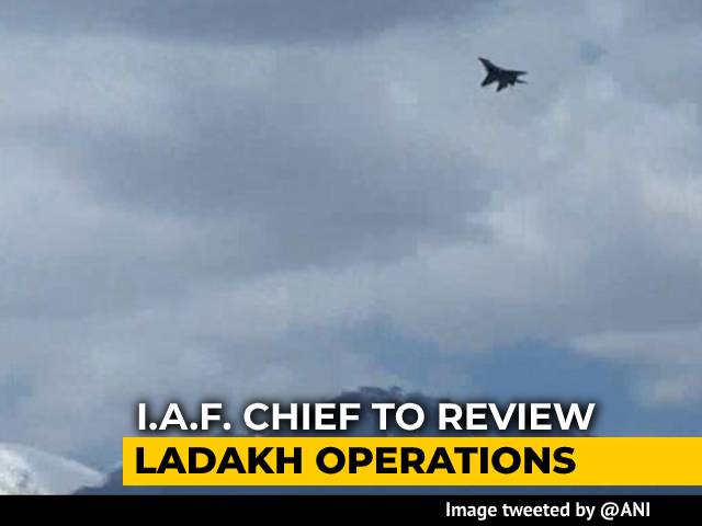 Air Force Chief Visits Ladakh, Fighter Jets, Choppers Seen Over Leh
