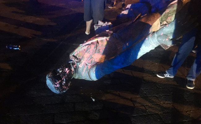 Protesters Topple Another Confederate Statue In Virginia State Capital