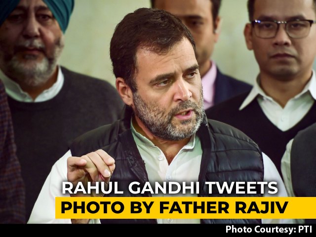 In New Barb At Government, Rahul Gandhi Tweets Photo By Father Rajiv