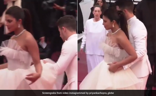 प्रियंका चोपड़ा के लिए निक जोनास ने कहीं पकड़ा छाता तो कहीं गाउन ठीक करते आए नजर, खूब वायरल हो रहा है Video