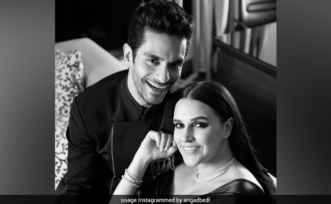 Angad Bedi Shares ROFL Glimpse Of "Busy" Neha Dhupia Working From Home