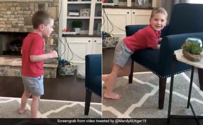 Boy Told He Would Never Walk Takes First Steps Unaided In Moving Video