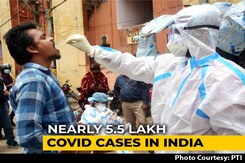 Nearly 5.5 Lakh Coronavirus Cases In India Nearly 5.5 Lakh Coronavirus Cases In India
