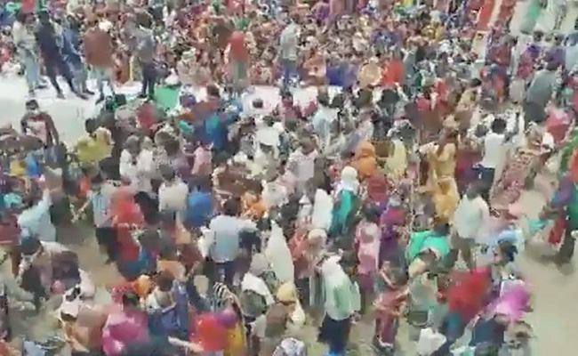 Former BJP MLA Charged For Event Where People Snatched Ration Packets