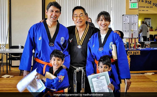 Madhuri Dixit Shares Memories From A Taekwondo Class With Her Family