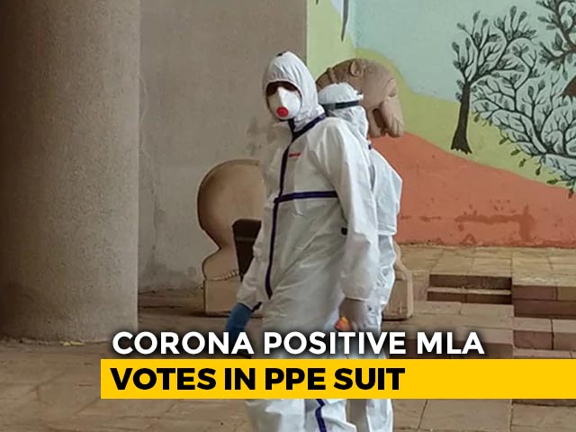 Congress MLA Who Has Coronavirus Votes In PPE Suit For Rajya Sabha Polls
