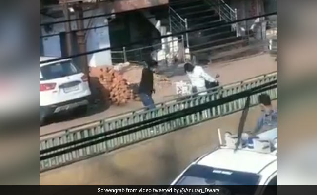 On Camera, Chhattisgarh Cop Hits People With Stick For Violating Lockdown Rules