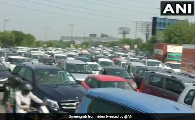 Traffic Jam At Delhi-Noida Flyway As Capital's Borders Reopen