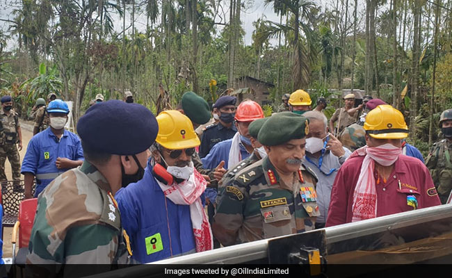 Top Army Officials Visits Assam Gas Well Fire Site, Review Situation