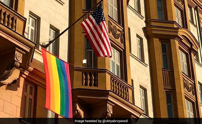 Vladimir Putin Mocks Rainbow Flag Outside US Embassy In Moscow