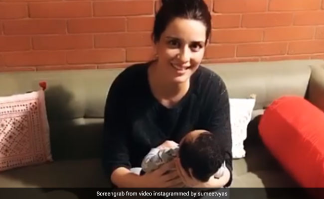 How Cute Is This Video Of Ekta Kaul And Son Ved? Courtesy Sumeet Vyas