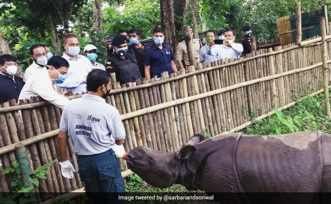 Sarbananda Sonowal Reviews Flood Situation At Kaziranga National Park