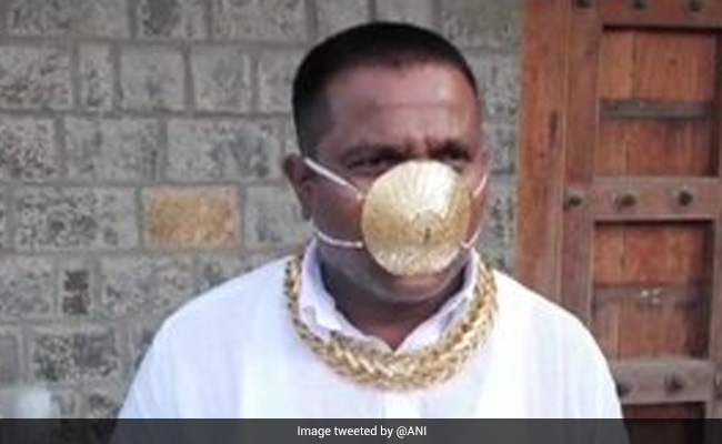Pune Man Wears Mask Made Of Gold Worth Nearly Rs. 3 Lakh