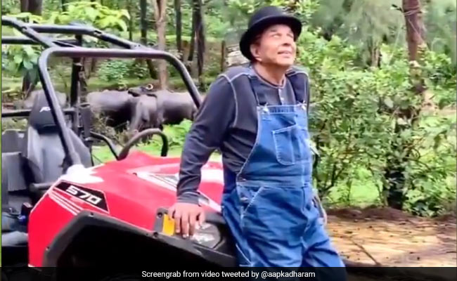 जीप चलाकर वापस फार्म हाउस पर पहुंचे धर्मेंद्र, बोले- अपने असली घर में आ गया, देखें Video
