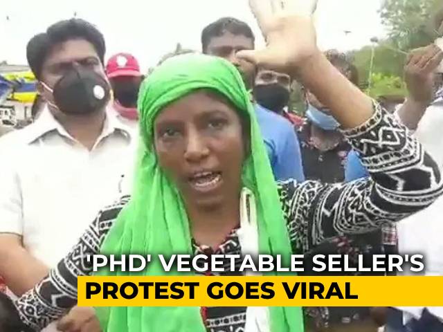 Indore's "PhD" Vegetable Seller's Protest In English Is Viral