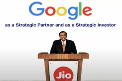 Jio Gets Rs. 33,737 Crores Investment From Google for 7.7 Percent Stake Jio Gets Rs. 33,737 Crores Investment From Google for 7.7 Percent Stake