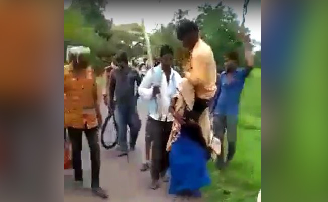Woman Shamed, Forced To Carry Husband And Walk. Villagers Shot Videos