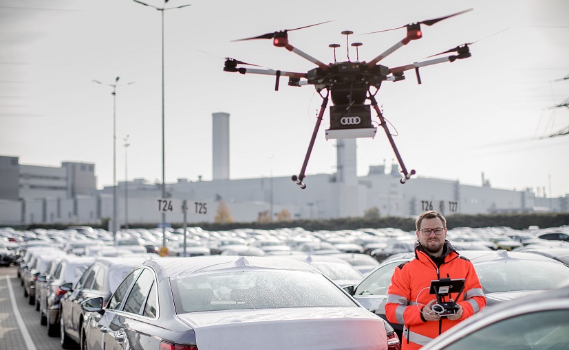 Audi Uses Drones For Efficient Car Despatch Process At Neckarsulm Factory In Germany
