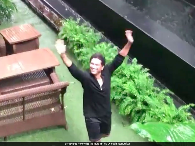 Sachin Tendulkars "Favourite Camerawoman" Captures Him Enjoying Mumbai Rains. Watch