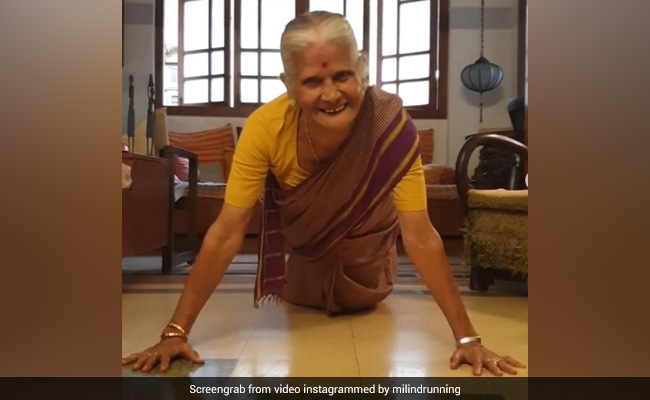Milind Soman's Mom Usha Soman Celebrated 81st Birthday With These Many Push-Ups. We Can't Even...