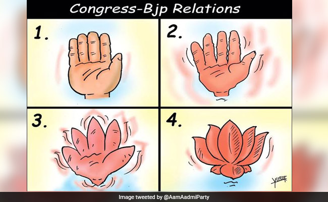 AAP On "Congress-BJP Relations" As Ashok Gehlot Government Nears Collapse