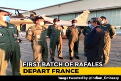 First Batch Of Rafales Leaves France, Will Land In India on Wednesday First Batch Of Rafales Leaves France, Will Land In India on Wednesday