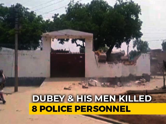 House Belonging To UP Gangster Accused Of Killing 8 Cops Demolished