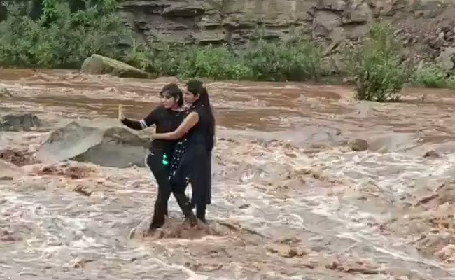 Watch: Selfie In River Nearly Cost 2 Madhya Pradesh Girls Their Lives