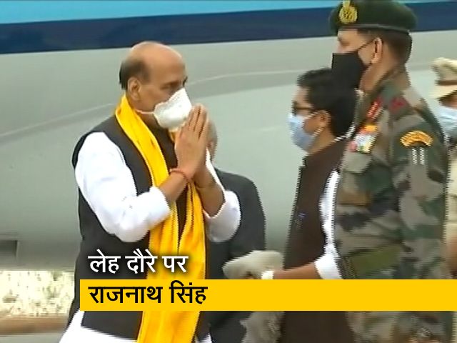 दो दिवसीय दौरे के लिए लेह पहुंचे रक्षा मंत्री राजनाथ सिंह