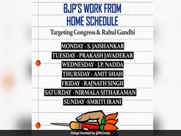 "Who's On Duty": Congress's Roster For BJP Has Twitter Laughing "Who's On Duty": Congress's Roster For BJP Has Twitter Laughing