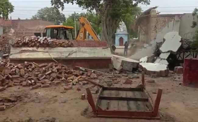 After Vikas Dubey's Encounter, Around 60 Cops At His Demolished House