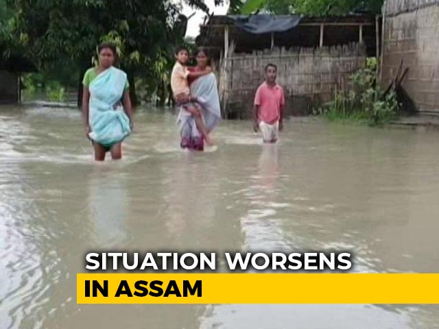 Flood Water Breaching Embankments In Assam, Endangering Crops