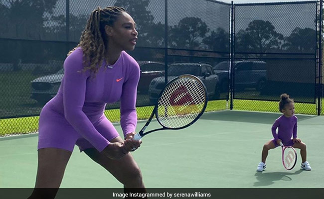 सेरेना विलियम्स का दिखा दिल जीतने वाला अंदाज, बेटी संग टेनिस कोर्ट में प्रैक्टिस करने उतरी..देखें Photo