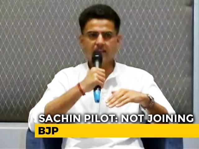 "Not Joining BJP": Sachin Pilot To NDTV Ahead Of Key Meet