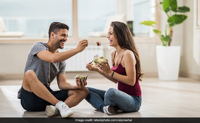 Eat slowly and chew your food well. Sit on the floor cross-legged to eat food