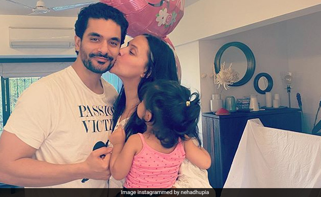 Neha Dhupia Posts Pic Of Angad Bedi And Daughter Mehr With ROFL Caption