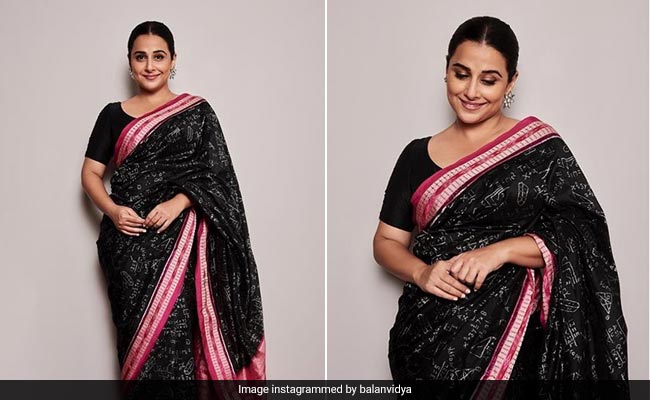Vidya Balan Rocks A Mathematical Equation <i>Saree</i> For <i>Shakuntala Devi</i>'s E-Promotions