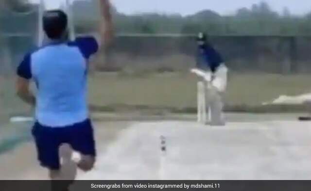 Mohammed Shami gets bowling practice at his farmhouse with his brother watch Video Mohammed Shami gets bowling practice at his farmhouse with his brother watch Video