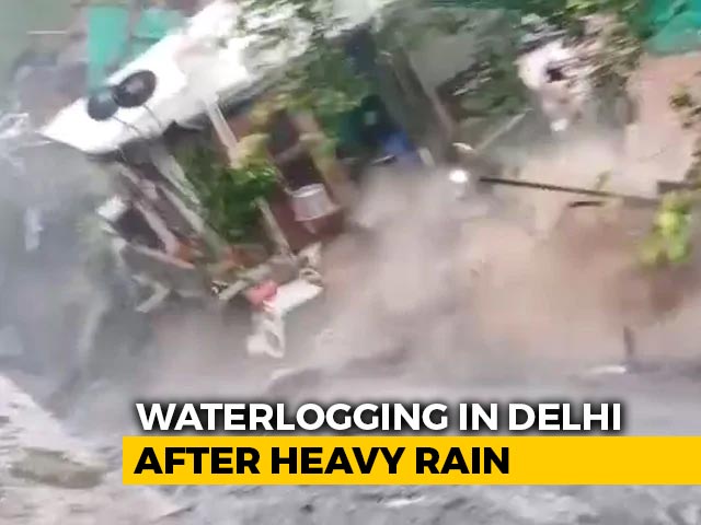 Houses Crumble As Drain In Central Delhi Overflows After Heavy Rain