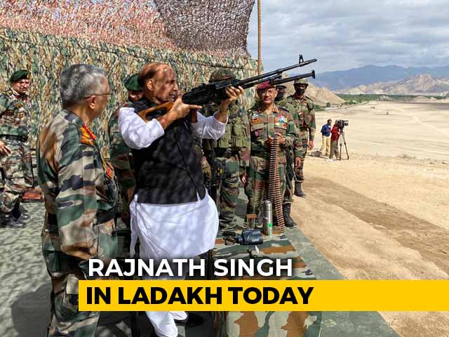 Defence Minister Rajnath Singh Watches Military Exercises In Ladakh