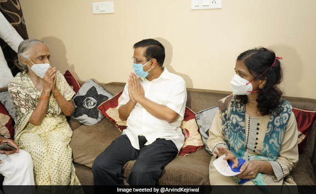 "People's Doctor": Arvind Kejriwal Meets Family Of Covid Warrior Who Died