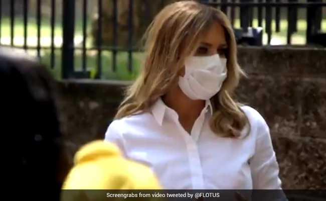 US First Lady Melania Trump Posts Video Of Herself Wearing Mask