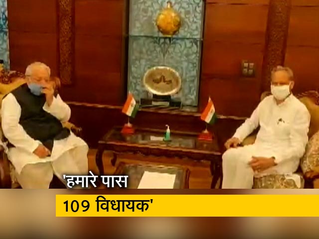 राजस्थान कांग्रेस में जारी संकट के बीच राज्यपाल से मिले CM अशोक गहलोत