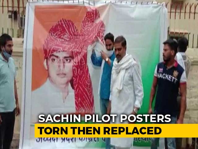 Amid Congress's Rajasthan Crisis, Sachin Pilot Posters Torn Then Replaced