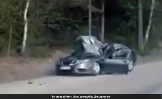 His Car Was Smashed By A Boulder. Why Some Netizens Think He Is Lucky