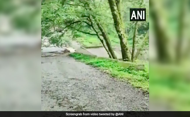 Portion Of Bridge Collapses In Uttarakhand's Madkhot Following Heavy Rainfall