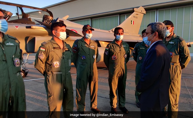 First Batch Of Rafales For India Flies Out Of France