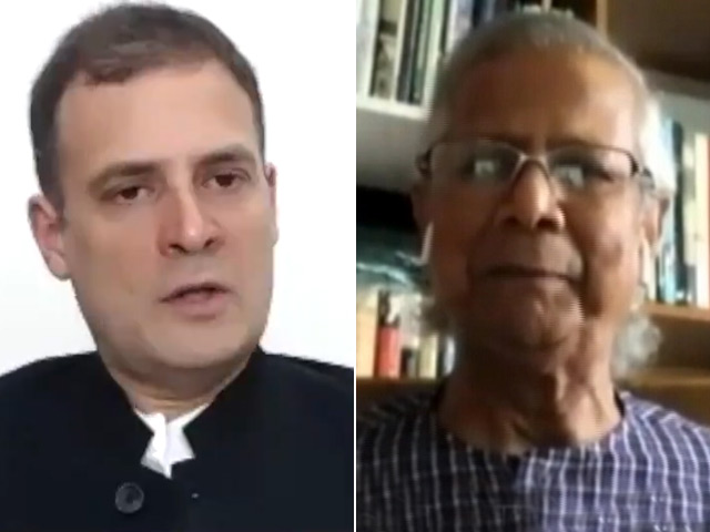 Nobel Laureate Professor Yunus Interacts With Rahul Gandhi