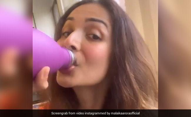 मलाइका अरोड़ा ने फैंस को बताया पानी पीने का सही तरीका, 8 लाख से भी ज्यादा बार देखा गया Video