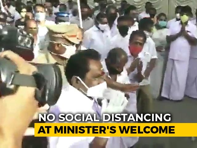 Watch: Supporters Ignore Safety Norms To Welcome Covid-Recovered Minister